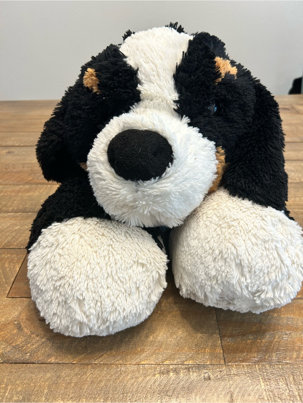 Plush Black, White & Brown Dog Toy - Soft Pet Plush Bernese mountain dog